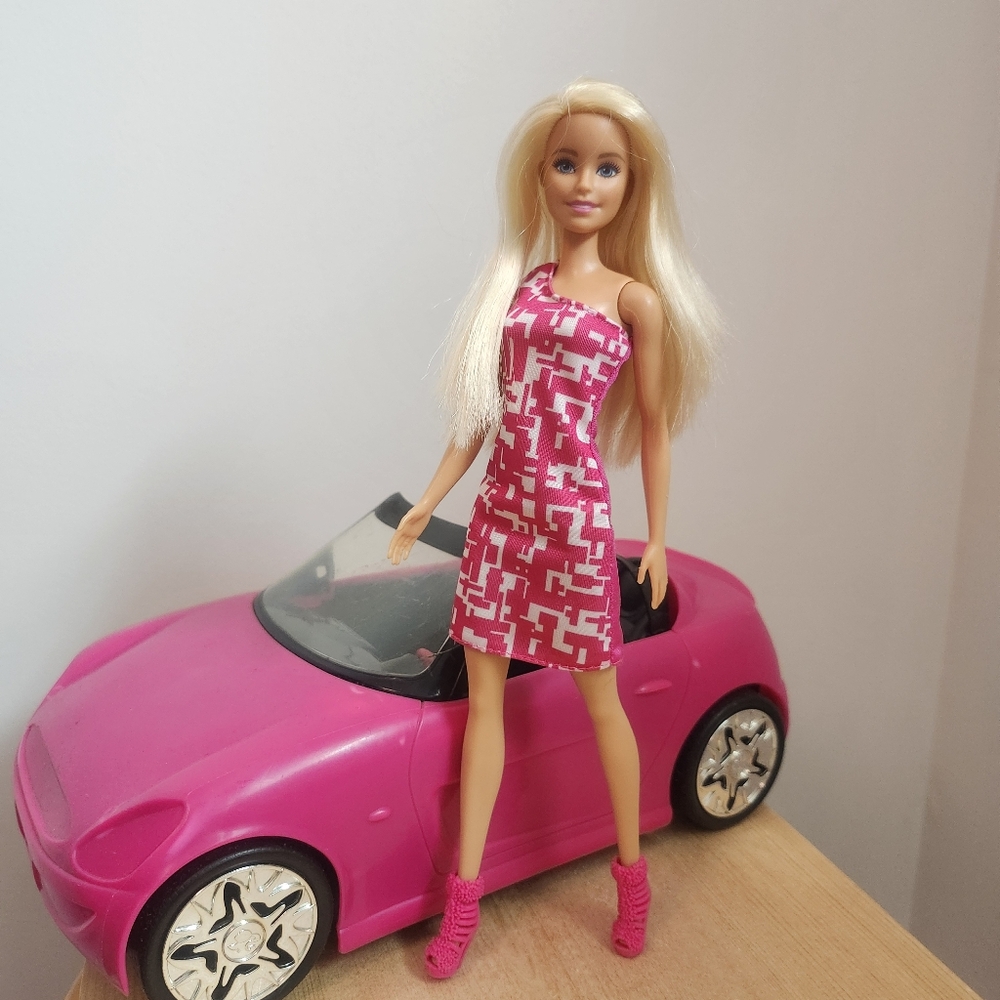 Barbie Pink Car And Doll